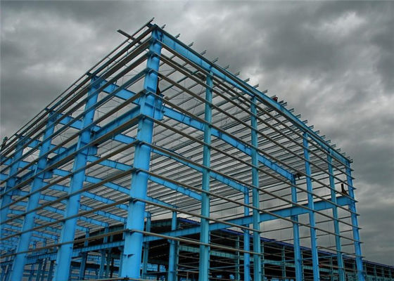 橋クレーンが付いている耐久の産業鉄骨構造の研修会色の鋼板